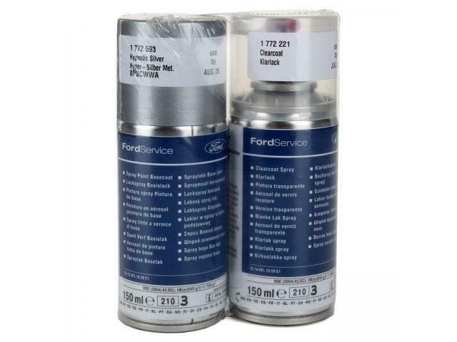 ORIGINEEL Ford verfspray HYPER SILVER-METALLIC + blanke lak, Auto diversen, Autogereedschap, Ophalen of Verzenden