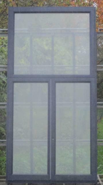 padoek houten raam , chassis 136 x 270  zwart grijs, 75 tot 150 cm, Raamkozijn, Nieuw, Ophalen of Verzenden