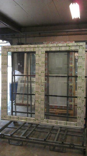 PVC Dubbele deur 180x215 cm in voorraad!, Ophalen of Verzenden, Deurkozijn