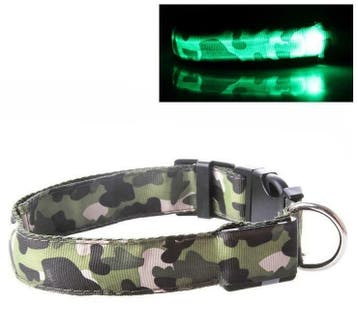 LED Halsband Camo GROEN, Verzenden