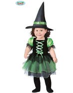Groen baby heks verkleedpakje voor halloween, Ophalen of Verzenden, Nieuw
