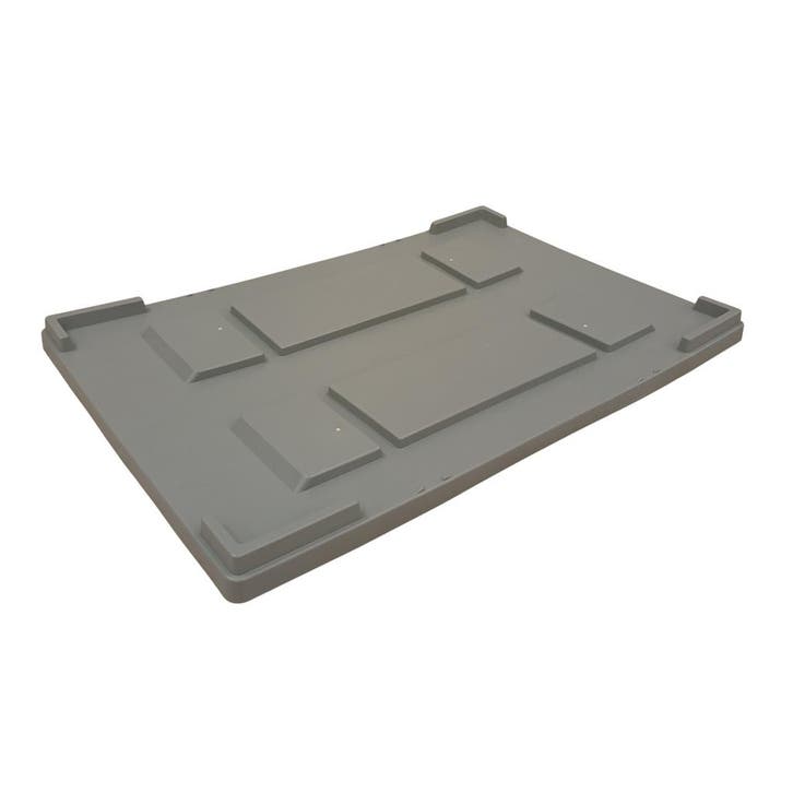 Oplegdeksel voor palletbox 1200x800 mm grijs pp nieuw, Articles professionnels, Aménagement de Bureau & Magasin | Entrepôt, Rayonnage & Stockage