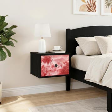 vidaXL Wandkastje voor Bed AACHEN 2 st Zwart eiken 36 x 33 x, Verzenden