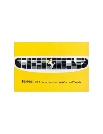 1960 FERRARI 250 GRANTURISMO SPYDER CALIFORNIA BROCHURE M215, Ophalen of Verzenden