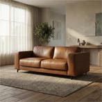 Leren bank Clear - 3 zits, Huis en Inrichting, Zetels | Zetels, Bohemian, Eigentijds, Modern, Retro, Vintage, Nieuw, Ophalen of Verzenden