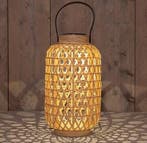 Solar lantern windlicht bamboe annas collection 18x32 cm 1, Nieuw