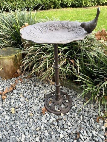 Vogelbad - Gietijzer - Voederschaal, Antiek en Kunst