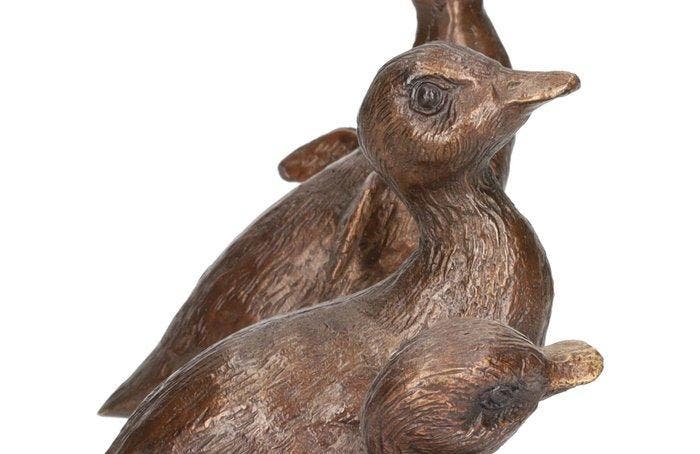 Figurine - Charming Trio of Bronze Ducks (3) - Bronze, Antiquités & Art, Curiosités & Brocante