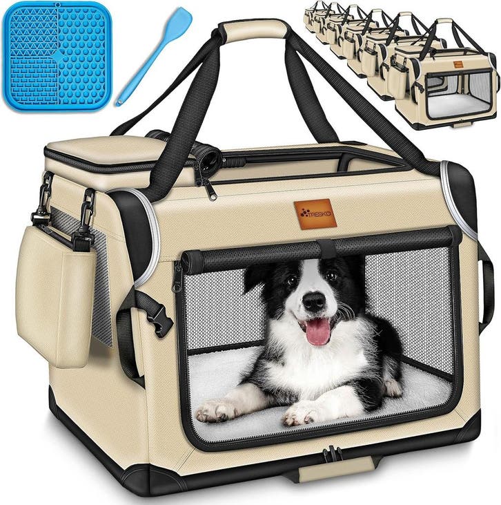 Reisbench hond - Draagtas hond - Transportbox - 61x42x42 cm, Dieren en Toebehoren, Transportboxen, Nieuw, Verzenden