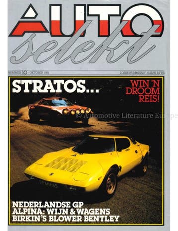 1981 AUTO SELEKT MAGAZINE 10 NEDERLANDS, Ophalen of Verzenden