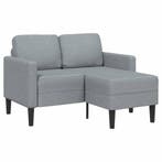 vidaXL 2-zitsbank met ligstoel L-vormig lichtgrijs 125 cm, Huis en Inrichting, Verzenden, Nieuw