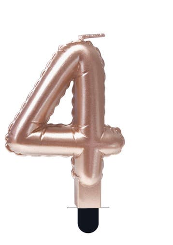Kaars Folie Ballon Rose Goud 4 10cm, Verzenden