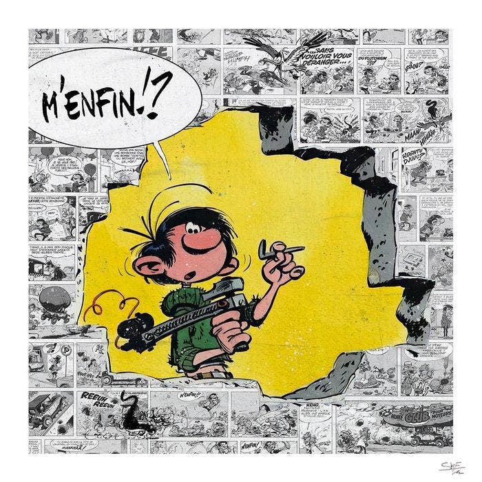 SKE - Lagaffe dans le mur !, Antiek en Kunst, Kunst | Designobjecten