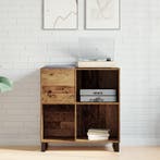 vidaXL Platenkast met plank artisanaal eikenkleurig 84,5 x, Verzenden, Nieuw