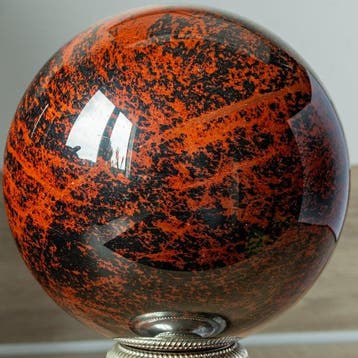 Fine Quality Mahonie Obsidian Sphere Bol - Hoogte: 13.8 cm -
