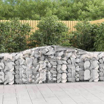 vidaXL Schanskorven 8 st gewelfd 400x50x80/100 cm, Tuin en Terras, Verzenden, Nieuw