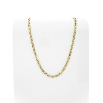 Gouden scroll schakelketting, Ophalen of Verzenden, Gebruikt, Goud, Goud