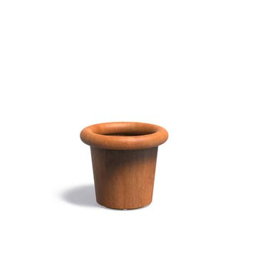 Cortenstaal bloempot Tube Ø70x60cm - Met bodem