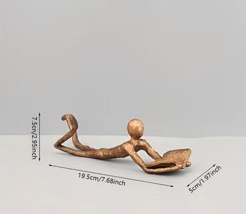 Figurine - Le Liseur - Métal