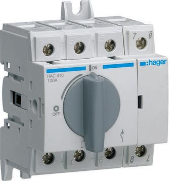 Hager HAC Interrupteur-sectionneur - HAC410, Verzenden