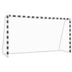 vidaXL Voetbaldoel 300x160x90 cm metaal zwart en wit, Verzenden