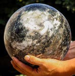 Chalcopyriet & Sphaleriet op kwarts Bol - Hoogte: 200 mm -