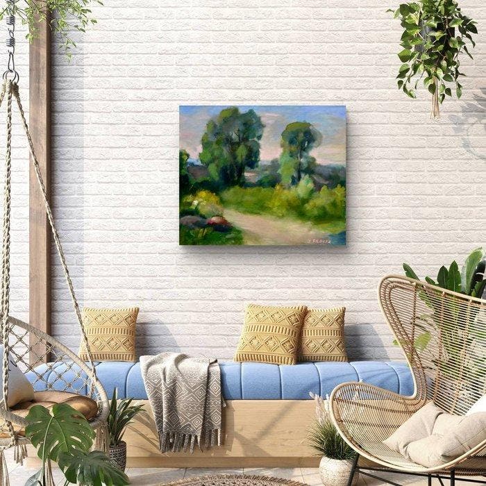 Lena Redisa - Morning Latvia, Antiquités & Art, Art | Peinture | Moderne