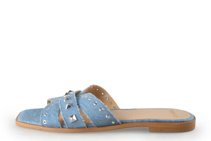 Manfield Slippers in maat 38 Blauw, Kleding | Dames, Schoenen, Blauw, Zo goed als nieuw, Slippers, Verzenden