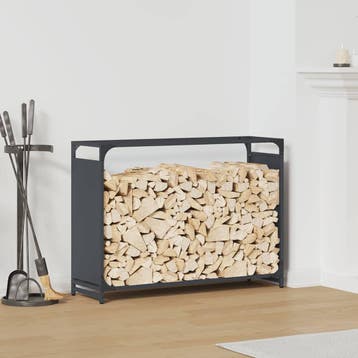 vidaXL Brandhoutrek 90x28x65 cm koudgewalst staal, Verzenden
