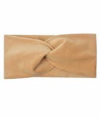 Haarband Twist 12cm – Effen Kleur – Velvet Stof – Beige, Nieuw