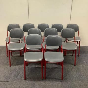 complete set 11 stuks schoolstoelen zith. 47 cm,  van Helmut, Huis en Inrichting, Stoelen, Gebruikt, Vijf, Zes of meer stoelen