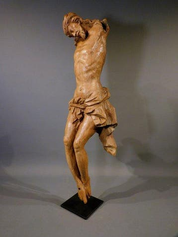 sculptuur, Corpus Christi - 17e eeuw - 66 cm - Eik, Antiek en Kunst