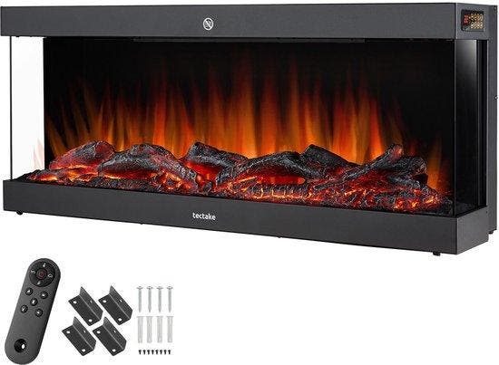 2dekans | tectake® Wandhaard - Elektrische Haard -, Maison & Meubles, Accessoires pour la Maison | Horloges, Enlèvement ou Envoi