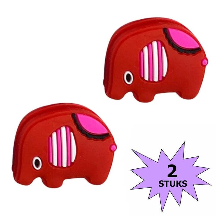 Fako Bijoux - Tennisdemper - Olifant - Rood - 2 Stuks, Sport en Fitness, Tennis, Verzenden