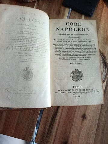 Collectif/Napoléon Bonaparte - Code Napoléon Rare recueil, Antiek en Kunst