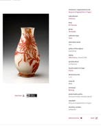 Emile Gallé - Vaas - Zeldzame Japonisme chrysantheon
