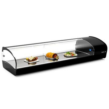 Tapasvitrine | SHARK | Zwart | +2°C/+6°C | Statisch | 1, Verzenden, Nieuw in verpakking