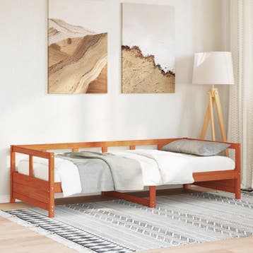 vidaXL Slaapbank zonder matras 90x200 cm massief grenenhout, Verzenden