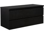 Wastafelkast Angela 120 x 48 cm Zwart Hout Wastafelmeubel, Verzenden