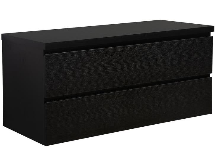 Wastafelkast Angela 120 x 48 cm Zwart Hout Wastafelmeubel, Huis en Inrichting, Badkamer | Badkamermeubels, Nieuw, Verzenden