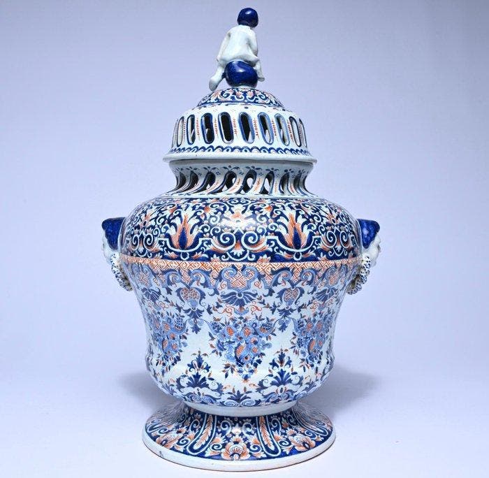 Desvres - Vase - Poterie - Faïence, pot-pourri, vase, Antiek en Kunst, Antiek | Glaswerk en Kristal