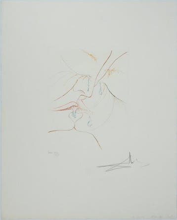 Salvador Dali (1904-1989) - Le baiser, Antiek en Kunst