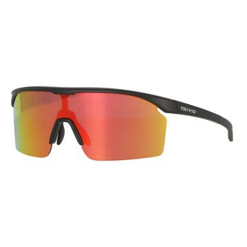 Fietsbril Noa Zwart Revo Rood met Extra Transparante Lens, Verzenden, Nieuw, Trivio