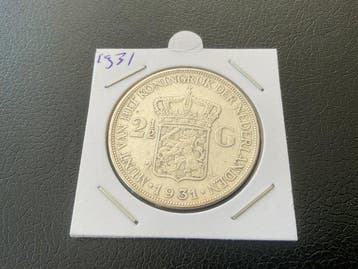 Nederland. Wilhelmina. 2 1/2 Gulden 1931 (Zonder