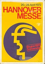 Panneau publicitaire vintage pour la Hannover Messe 1972 –