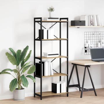 vidaXL Boekenplank Artisan Eiken 60 x 30 x 155 cm Bewerkt, Verzenden, Nieuw