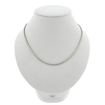 Witgouden visgraat schakelketting, Ophalen of Verzenden