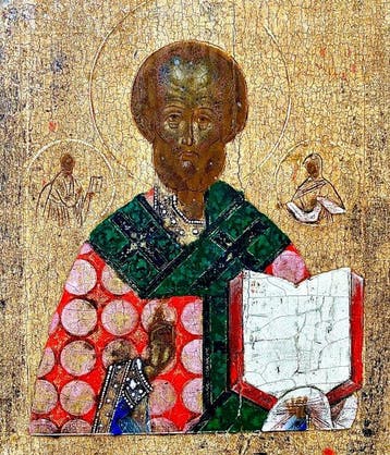 Icoon - Nikolaas de Wonderdoener - Hout - Rusland 18e eeuw, Antiek en Kunst