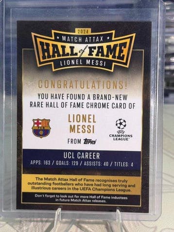 2024 Topps Match Attax Lionel Messi Carte insérée, Foil,