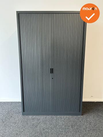 Roldeurkast Aspa - 195x120x45cm - Antracietgrijs met antraci, Ophalen of Verzenden, Kast
